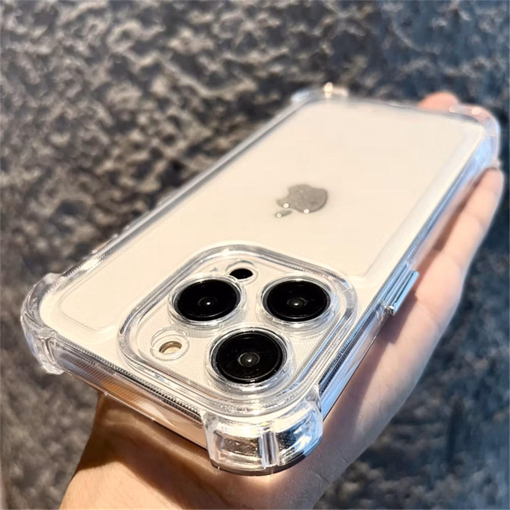 iPhone 14 Pro silikonskal med kameraskydd transparent