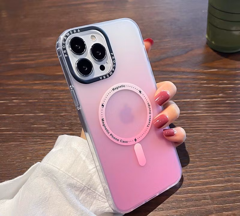 iPhone 14 Pro Max Stöttåligt Skal med MagSafe - Frostat Rosa