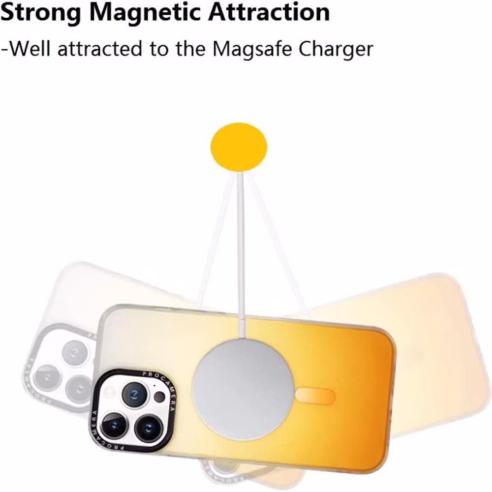 iPhone 14 Pro Max Stöttåligt Skal med MagSafe - Frostat Gul