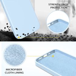 iPhone 14 MC Silikonskal Ljusblå