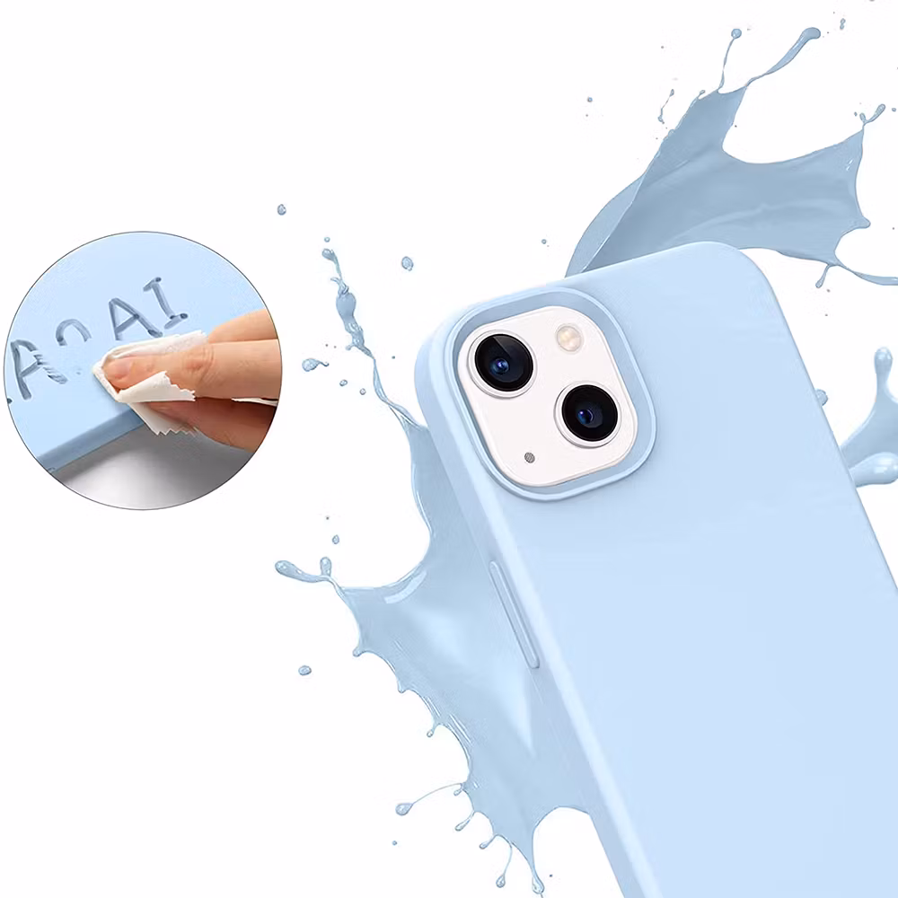 iPhone 13 MC Silikonskal Ljusblå