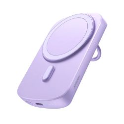 Magnetic Wireless 20W, 6000mAh Powerbank with Ring Holder - Lila