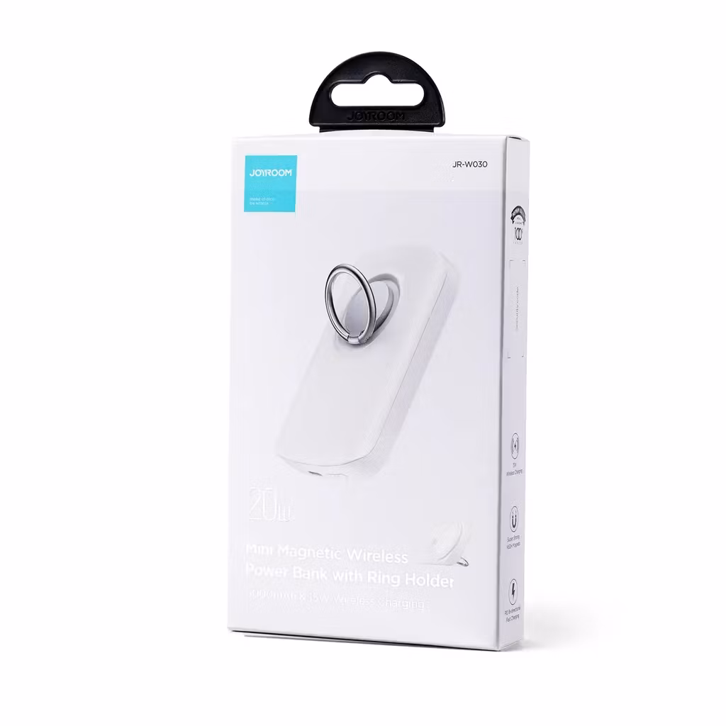 Magnetic Wireless 20W, 6000mAh Powerbank with Ring Holder - Vit