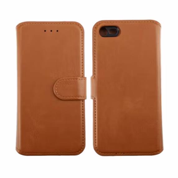 iPhone 7-8-SE2020-SE2022 plånboksfodral magnet guldbrun