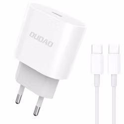 20W USB-C strömadapter PD + 1M USB-C till USB-C kabel
