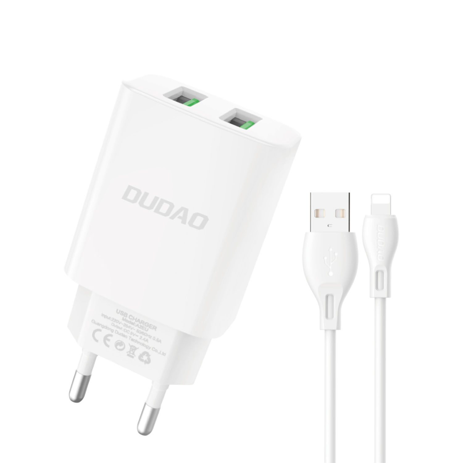 Dudao A2EUL Adapter 12Watt 2xUSB-A