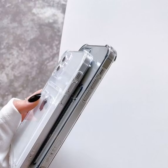 iPhone 11 Stöttåligt Skal med Kortfack - Transparent