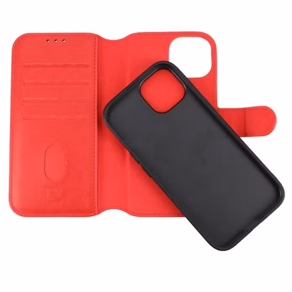 iPhone 15 Plånboksväska Magnet Röd