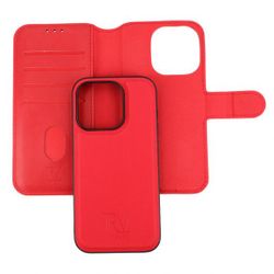 iPhone 15 Pro Plånboksväska Magnet Röd