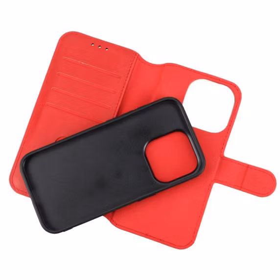 iPhone 15 Pro Plånboksväska Magnet Röd