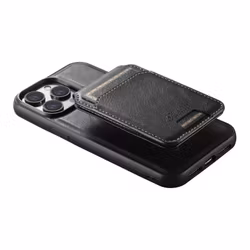 iPhone 15 Pro Max 2in1 Magnet Skal med Korthållare-Svart