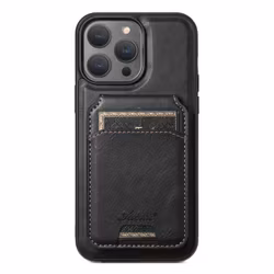 iPhone 15 Pro Max 2in1 Magnet Skal med Korthållare-Svart