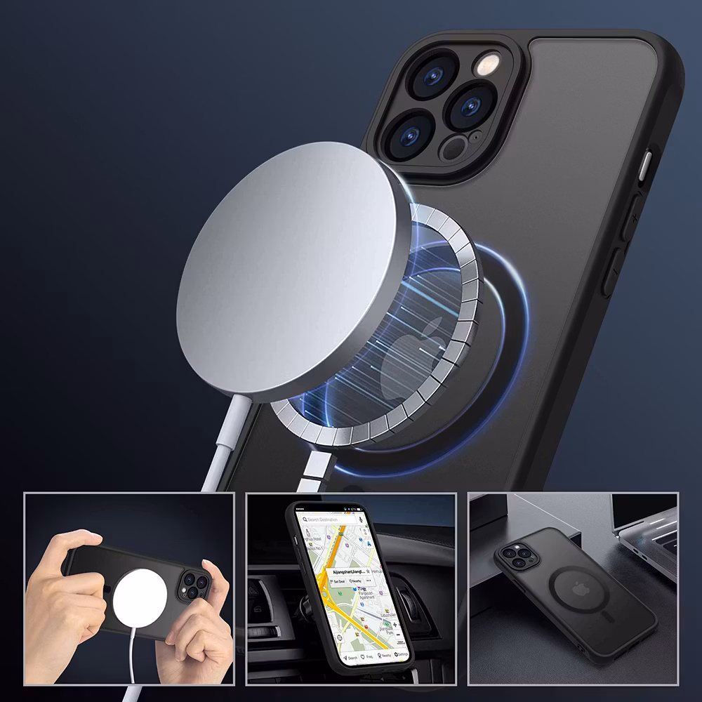iPhone 16 Pro Max MagSafe silikonskal i svart färg