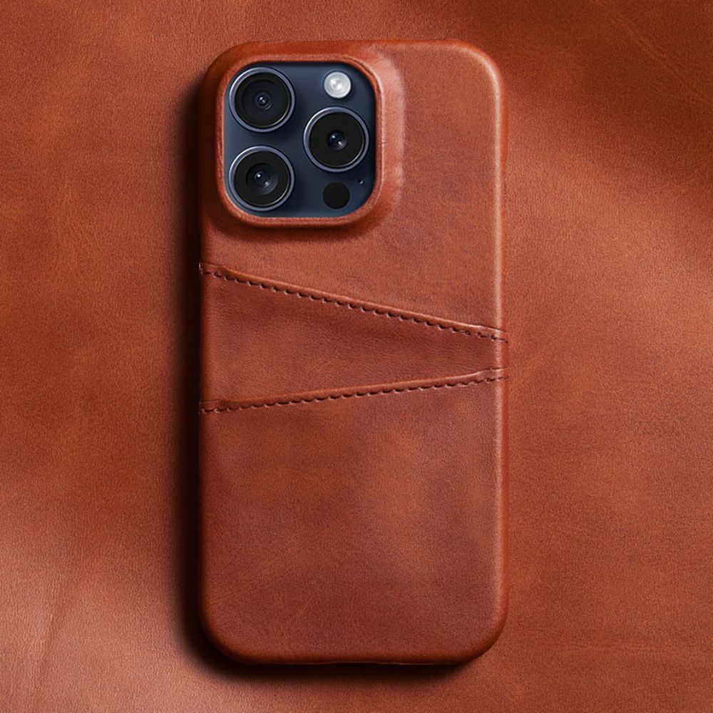 iPhone 16 Pro Skal med Kortfack-Brun