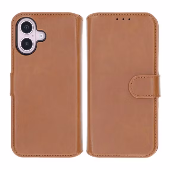 iPhone 16 Plus Plånboksfodral Magnet Brun