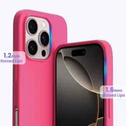iPhone 16 Pro MC Silikonskal Cerise färg