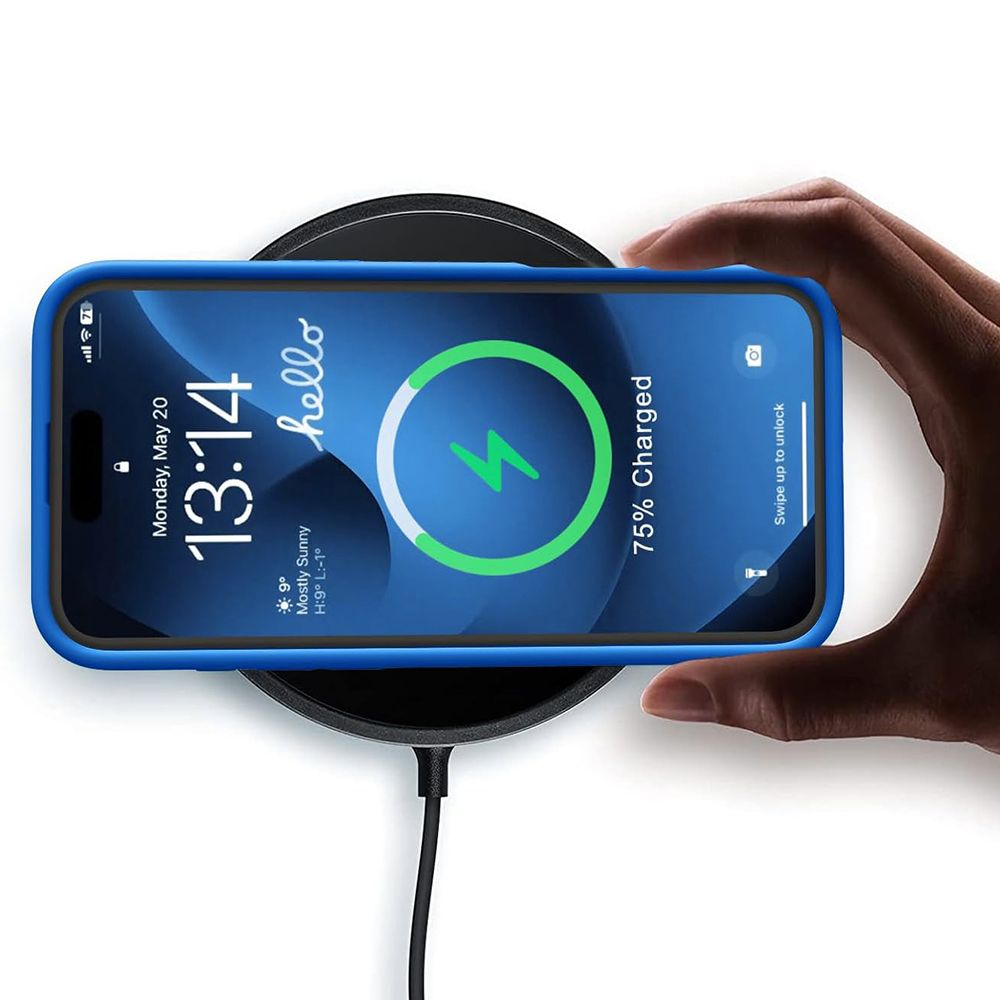 iPhone 16 Pro MC Silikonskal Blå färg