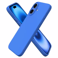 iPhone 16 Plus MC Silikonskal Blå färg