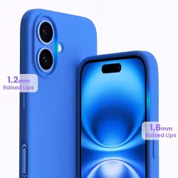 iPhone 16 Plus MC Silikonskal Blå färg