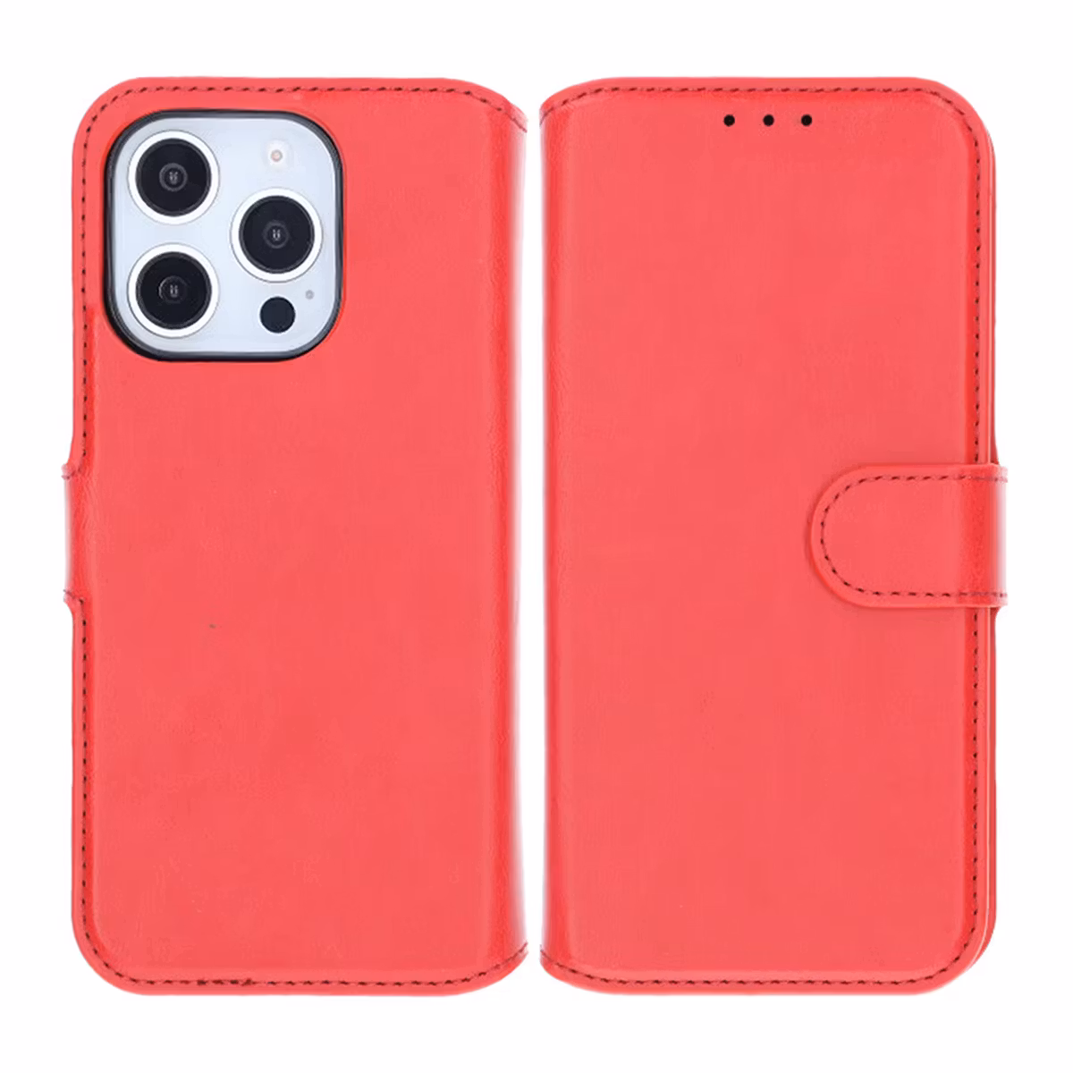 iPhone 16 Pro Plånboksväska Magnet Röd