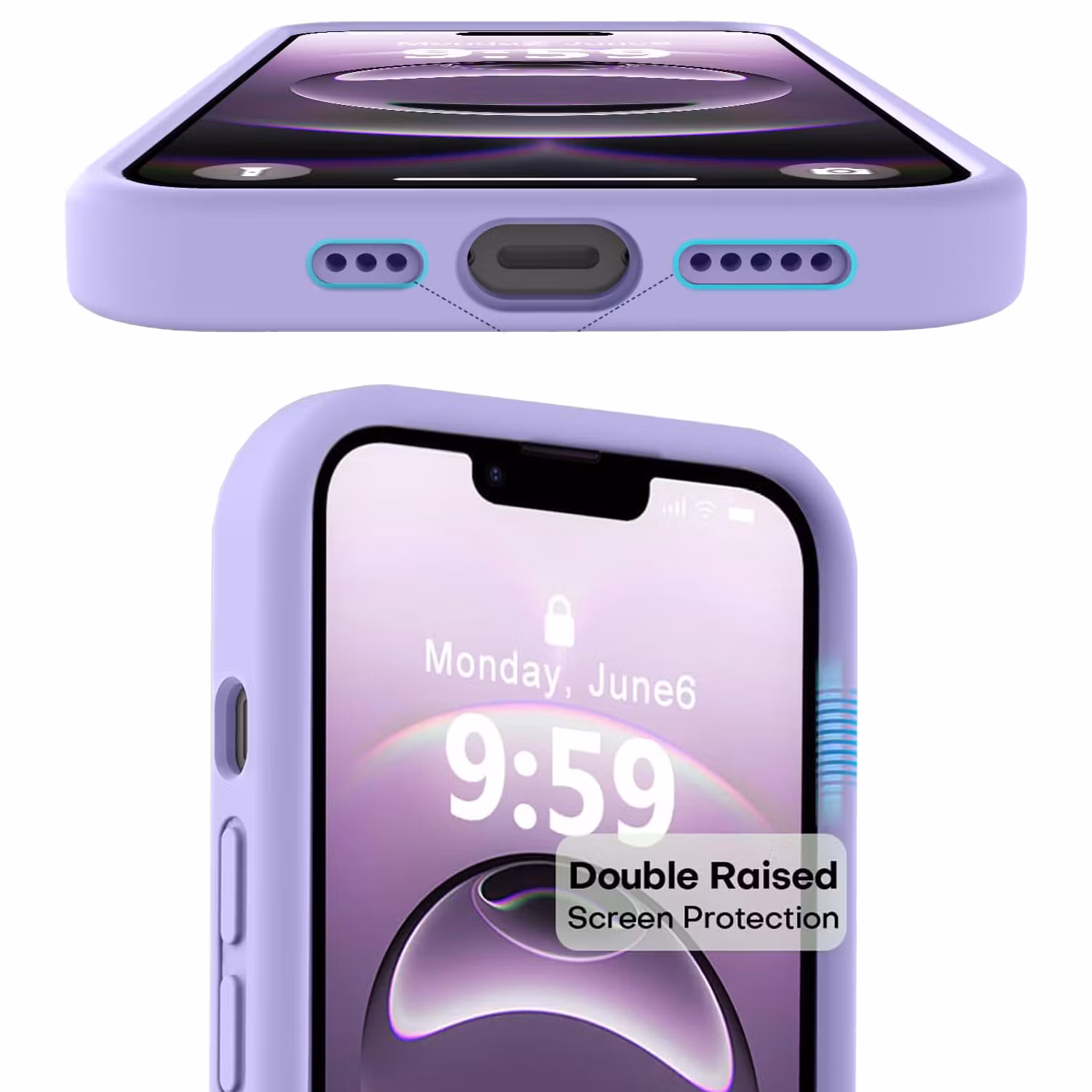 iPhone 16e MC Silikonskal Lavender