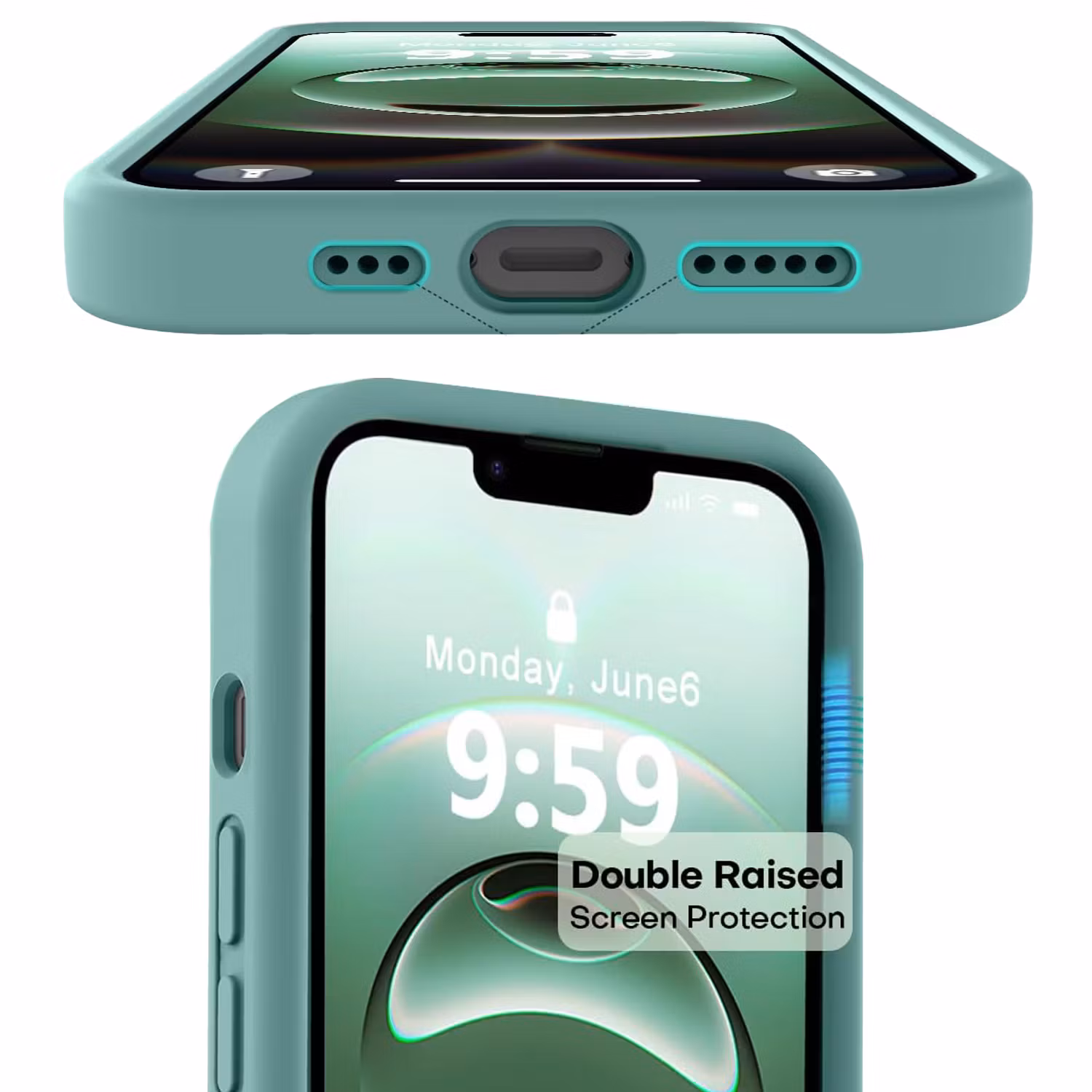 iPhone 16e MC Silikonskal Moss Green