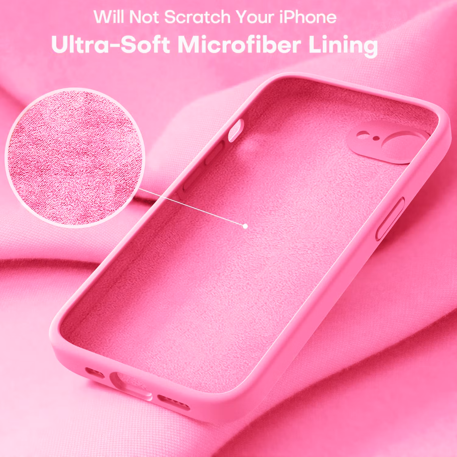 iPhone 16e MC Silikonskal Rosa