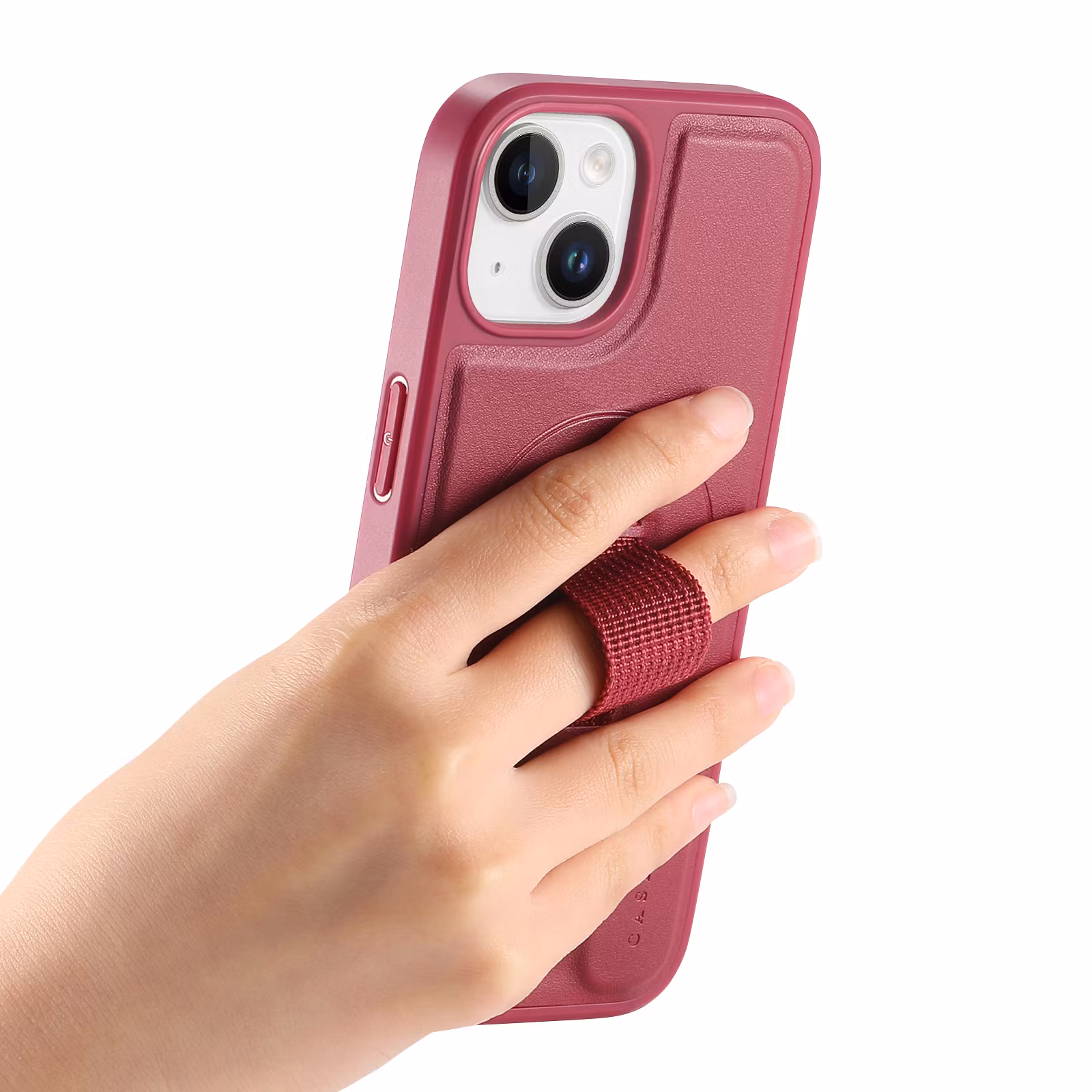 iPhone 13 Plånbok med MagSafe-skal & fingerband Röd