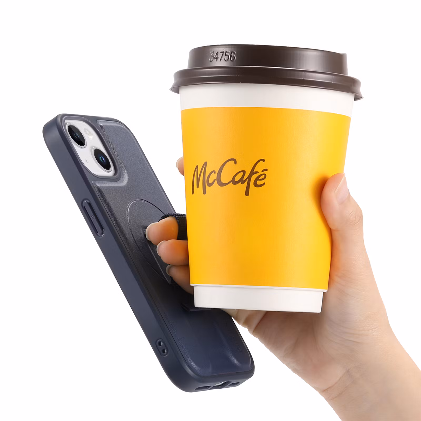 iPhone 13 Plånbok med MagSafe-skal & fingerband Blå