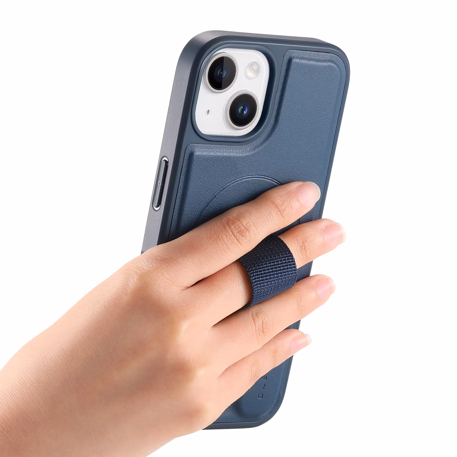 iPhone 13 Plånbok med MagSafe-skal & fingerband Blå