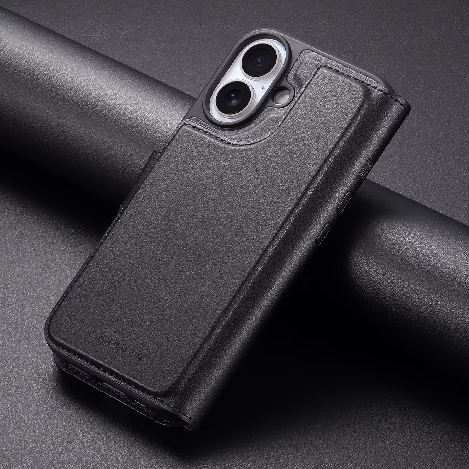iPhone 16 Plånbok med MagSafe-skal & fingerband Svart
