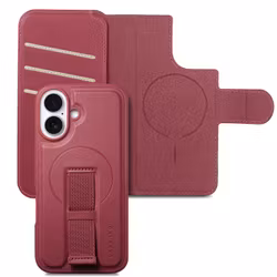 iPhone 16 Plånbok med MagSafe-skal & fingerband Röd