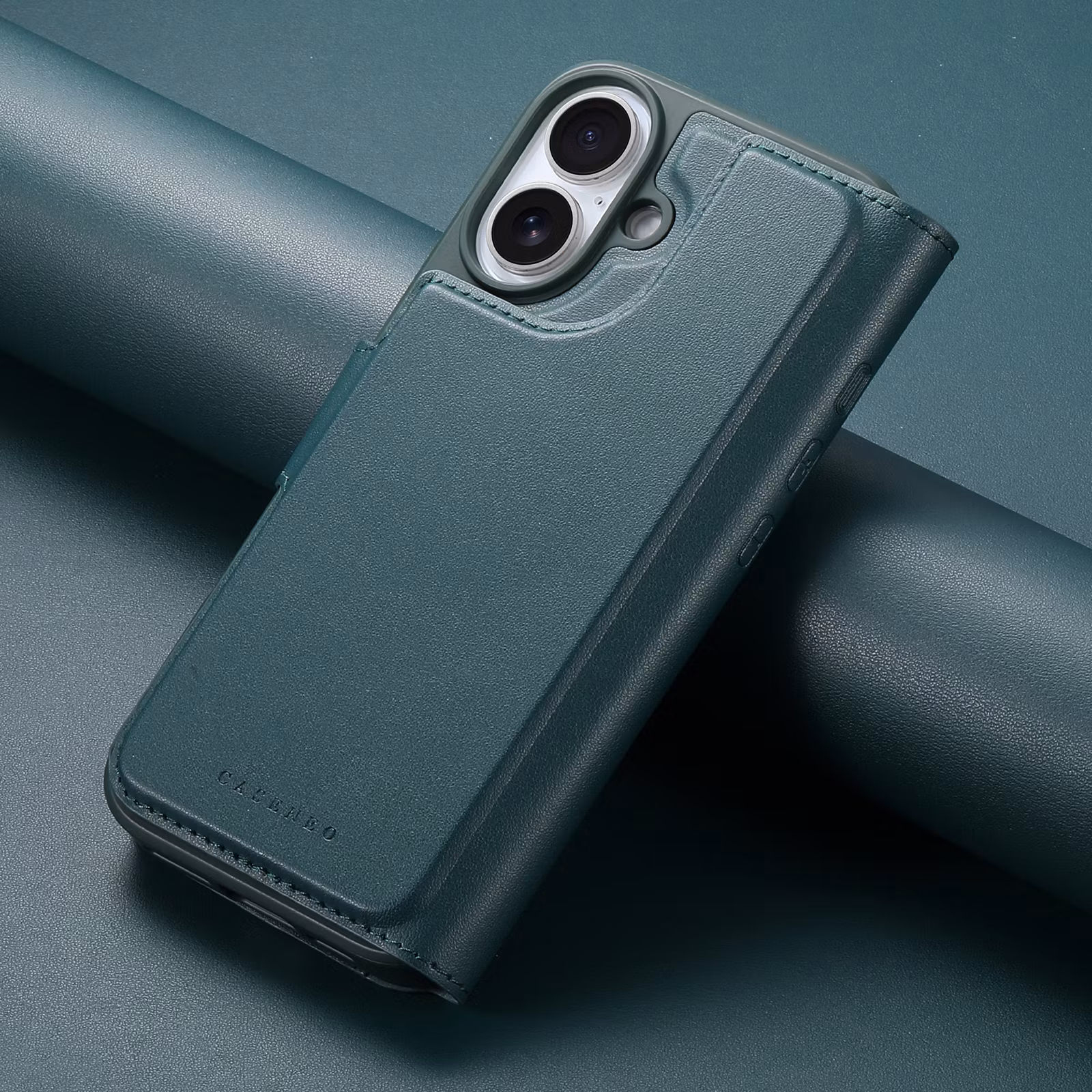 iPhone 16 Plånbok med MagSafe-skal & fingerband Grön
