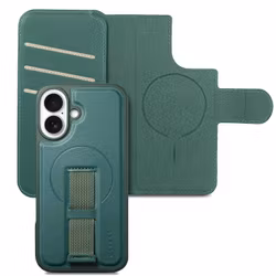 iPhone 16 Plånbok med MagSafe-skal & fingerband Grön