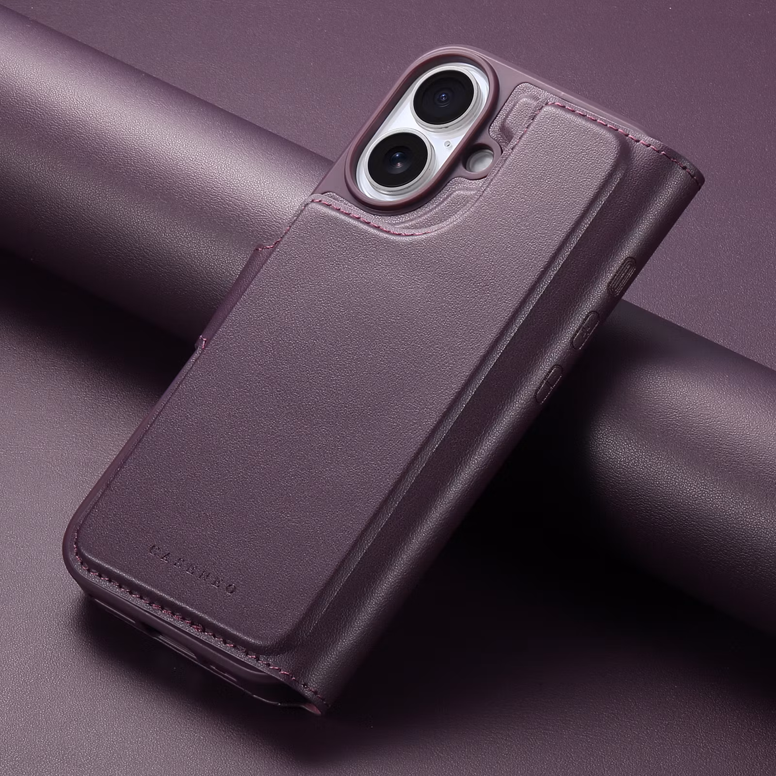 iPhone 16 Plånbok med MagSafe-skal & fingerband Lila