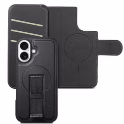 iPhone 16 Plånbok med MagSafe-skal & fingerband Svart