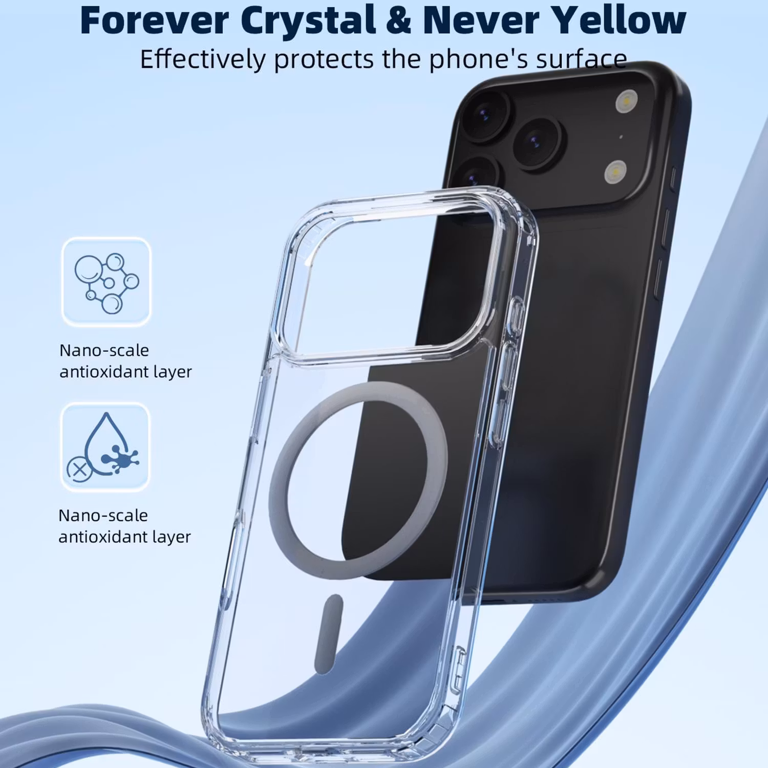 iPhone 17 Pro Max PC Magnetic Wireless Charging | Transparent