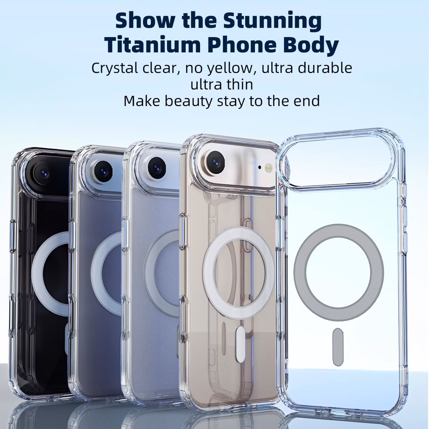 iPhone 17 Air PC Magnetic Wireless Charging | Transparent
