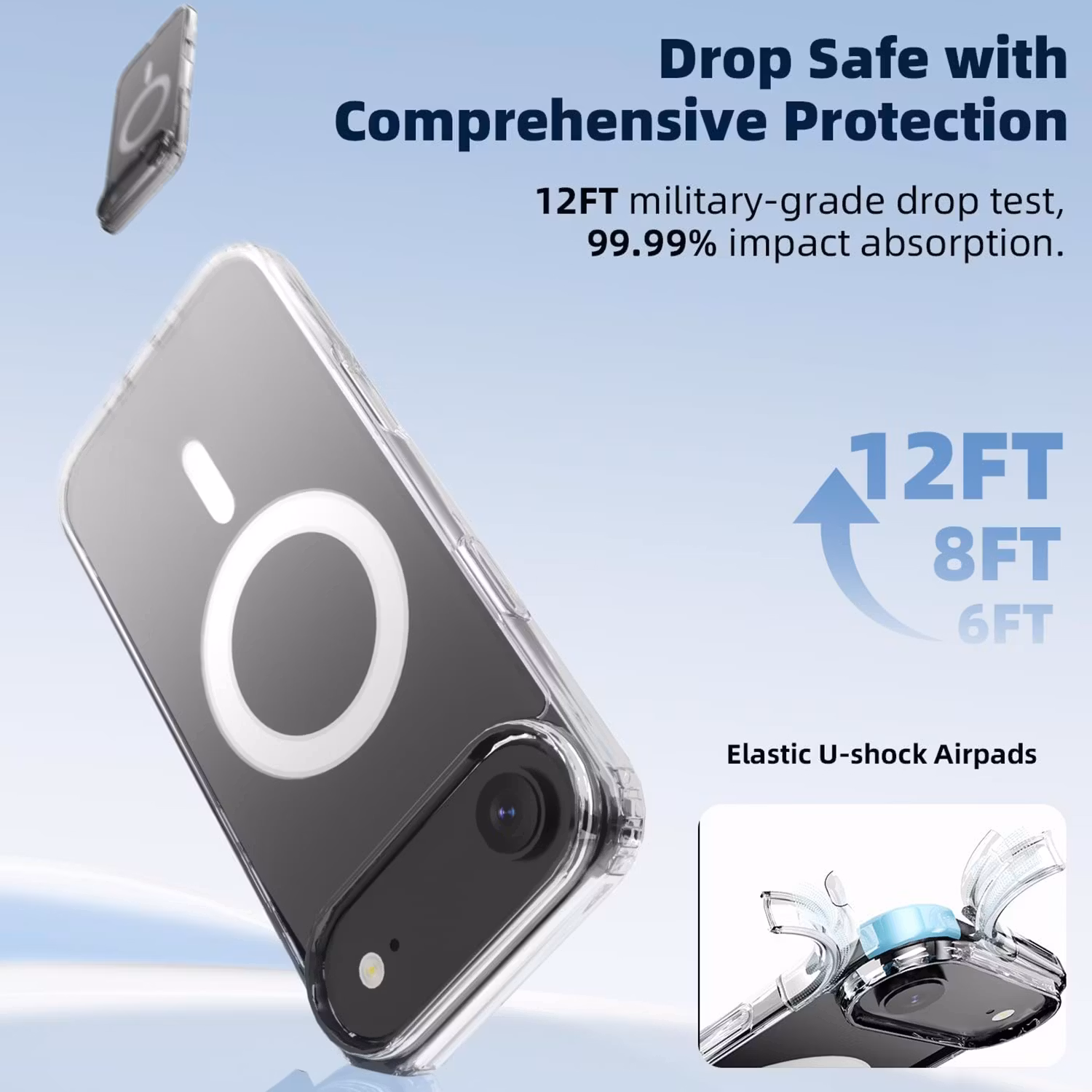 iPhone 17 Air PC Magnetic Wireless Charging | Transparent