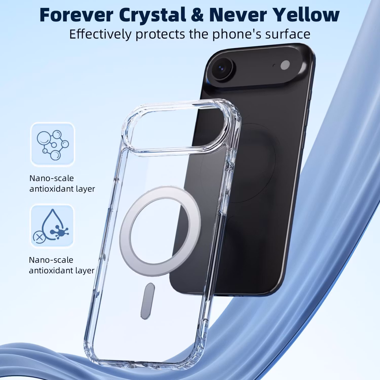 iPhone 17 Air PC Magnetic Wireless Charging | Transparent