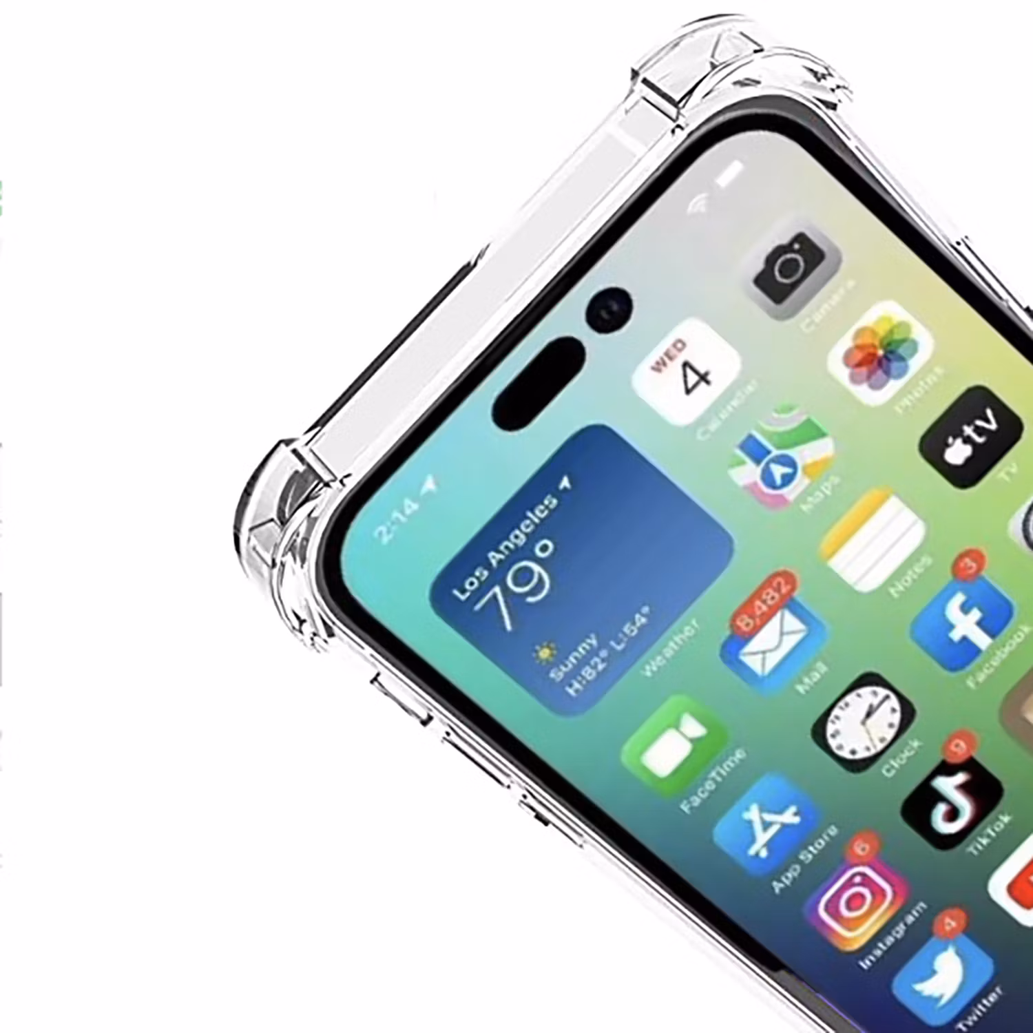 iPhone 17 Air Stöttåligt Skal med Kortfack-Transparent