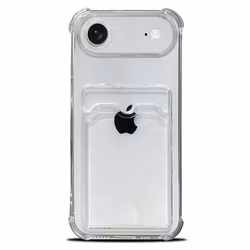 iPhone 17 Air Stöttåligt Skal med Kortfack-Transparent