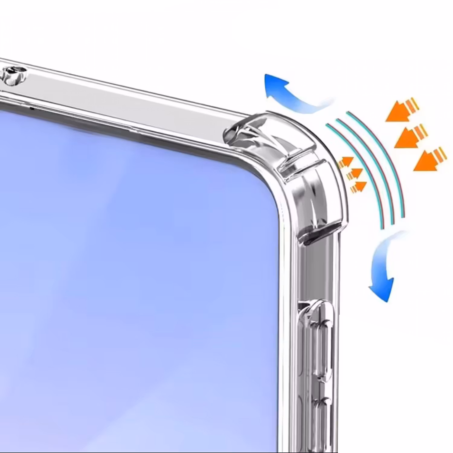 iPhone 17 Air Stöttåligt Skal med Kortfack-Transparent