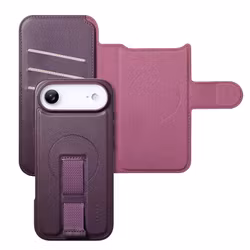 iPhone 17 Air Plånbok med MagSafe-skal & fingerband Lila