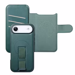 iPhone 17 Air Plånbok med MagSafe-skal & fingerband Grön