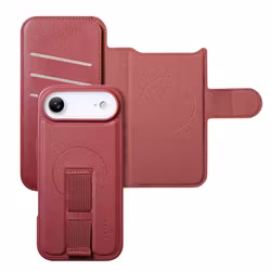 iPhone 17 Air Plånbok med MagSafe-skal & fingerband Röd