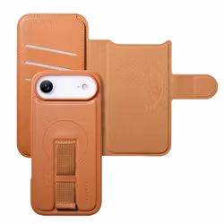 iPhone 17 Air Plånbok med MagSafe-skal & fingerband Brun