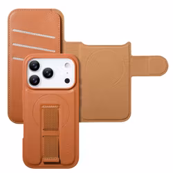 iPhone 17 Pro Max Plånbok med MagSafe-skal & fingerband Brun