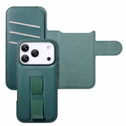 iPhone 17 Pro Max Plånbok med MagSafe-skal & fingerband Grön