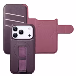 iPhone 17 Pro Max Plånbok med MagSafe-skal & fingerband Lila